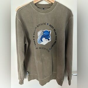 Maison Kitsune x Ader Error “Blue Fox” sweatshirt